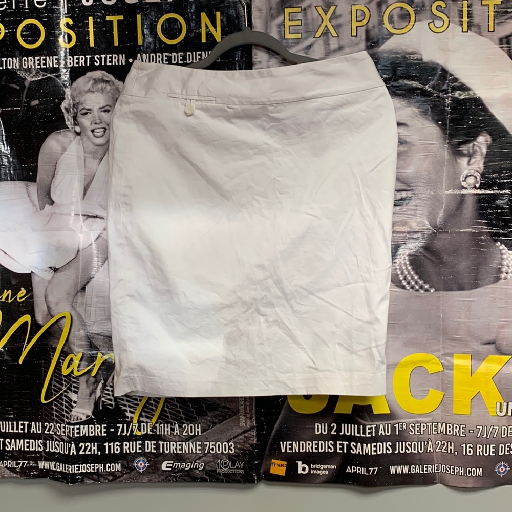 White limited pencil skirt sz 6
